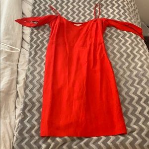 Abercrombie red dress with shoulder ties
